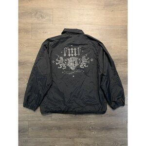 Vintage FMF Motocross Windbreaker Jacket Black XL Coach International Racing 90s